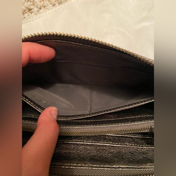 Silver Metallic Tory Burch Wallet - Picture 7 of 10